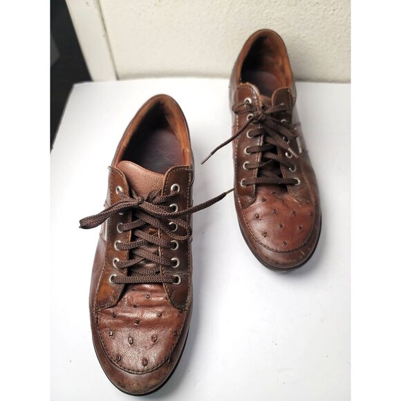 Franco Cuadra Calzado Brown Leather Casual Walking Lace up Shoes Size 27 us 8.5/ - Picture 1 of 14